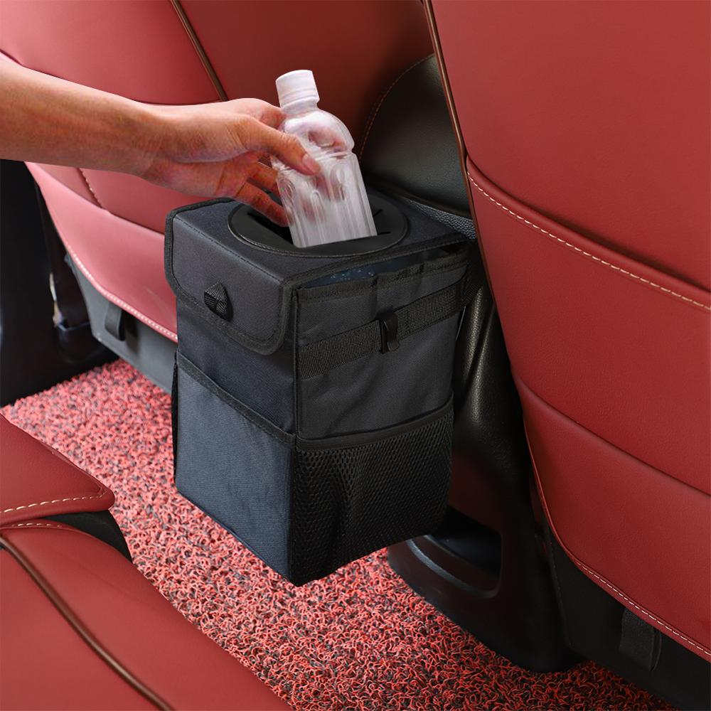 AUTO PLUS Portable Foldable Waterproof Car Trash Can Bin Car