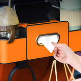 Car Back Seat Storage Bag with Cup And Tissue Compartments