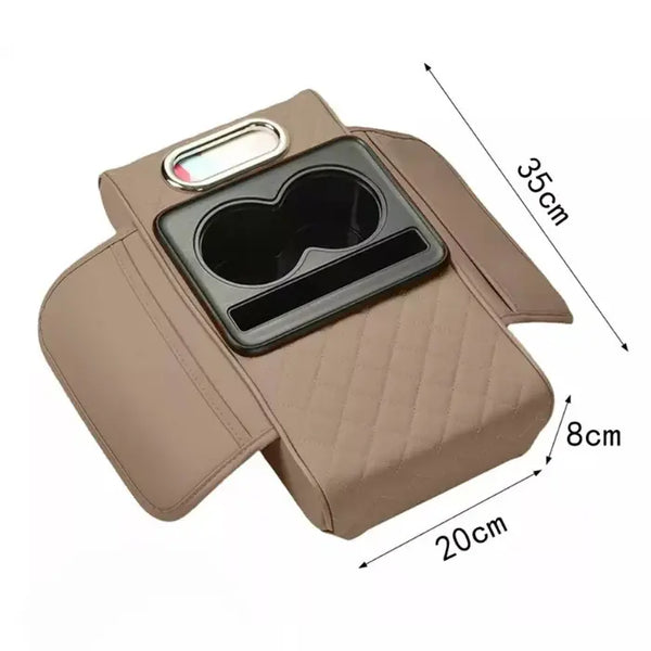 ComfortPlus™ Car Armrest Cushion with Drink Holder