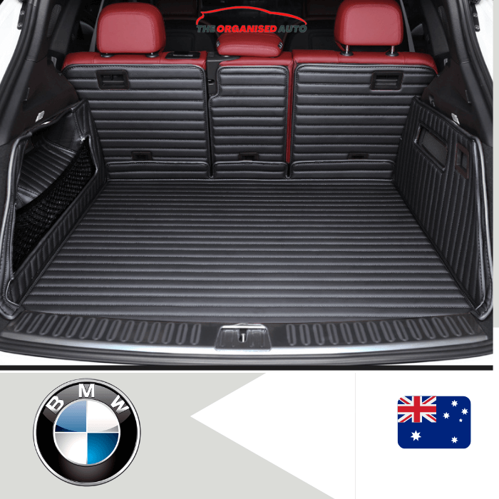 CarLux™  Custom Made Nappa PU Leather Trunk Boot Mats Liner For BMW