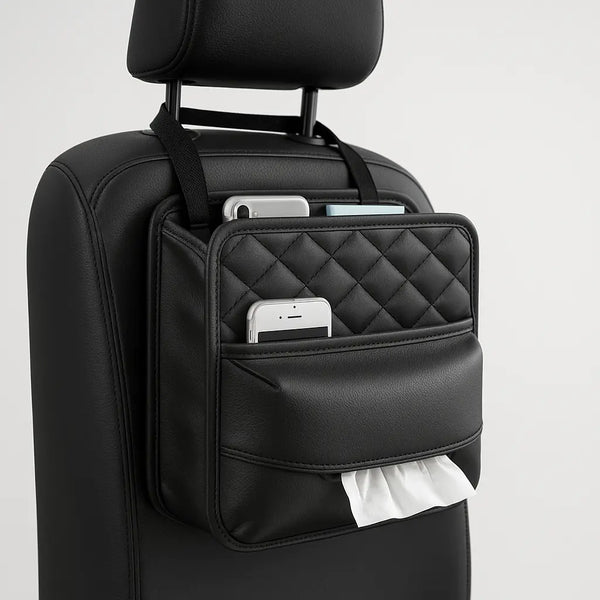 Car Back Seat Organiser With Tissue Dispenser