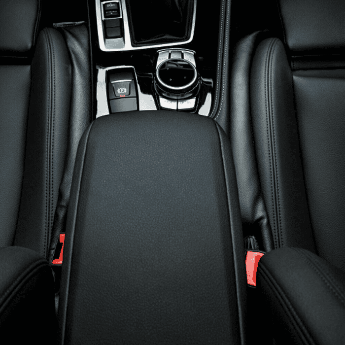 2 Universal Car Seat Gap Fillers - Anti-Drop Strip - Black PU - Easy Install