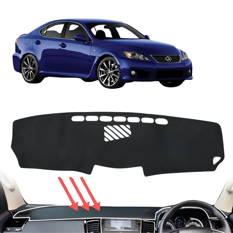 CarLux™ Black Dash Mat for Lexus IS250 IS350 ISF 2006-2013