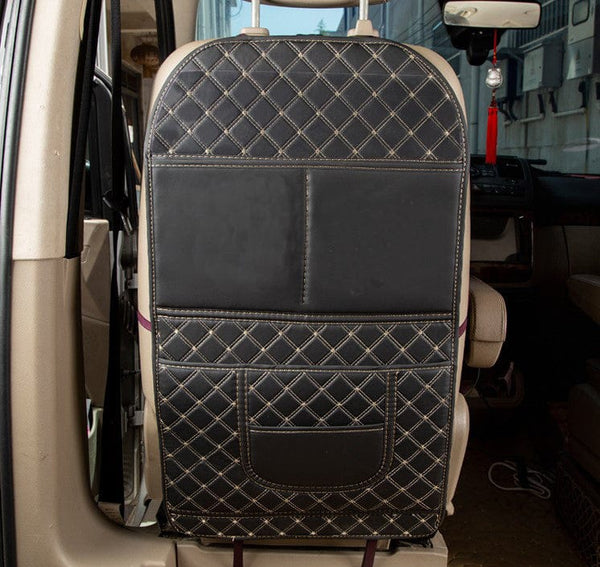 CarLux™ Universal Car Seat Back Protector Leather Mats Ipad & Mobile Holder