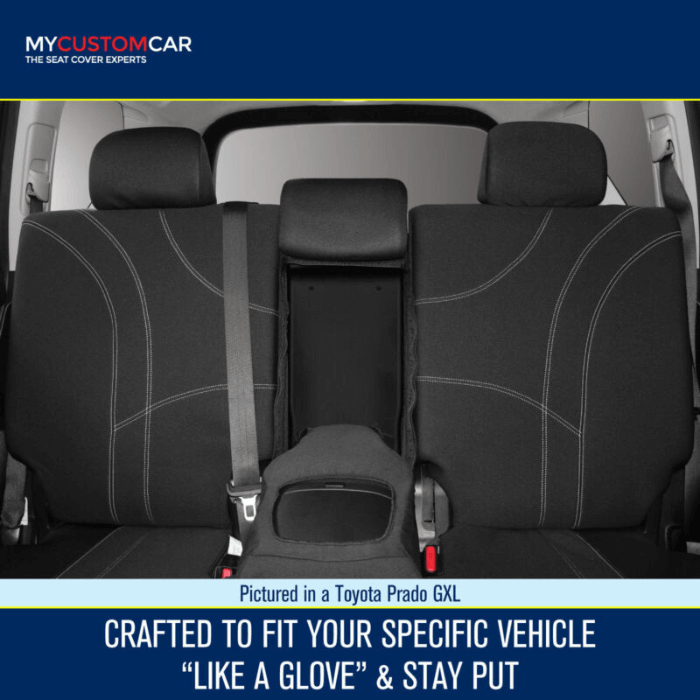 Custom Neoprene REAR Seat Covers for Hyundai Palisade 8 Seat SUV 2020-On (Row 2)