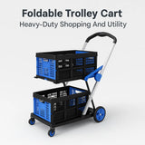 Foldable Shopping Trolley Cart Heavy‑Duty Shopping And Utility