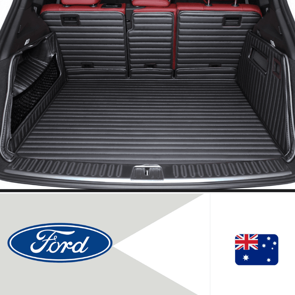 CarLux™ Custom Made Nappa PU Leather Trunk Boot Mats Liner For Ford