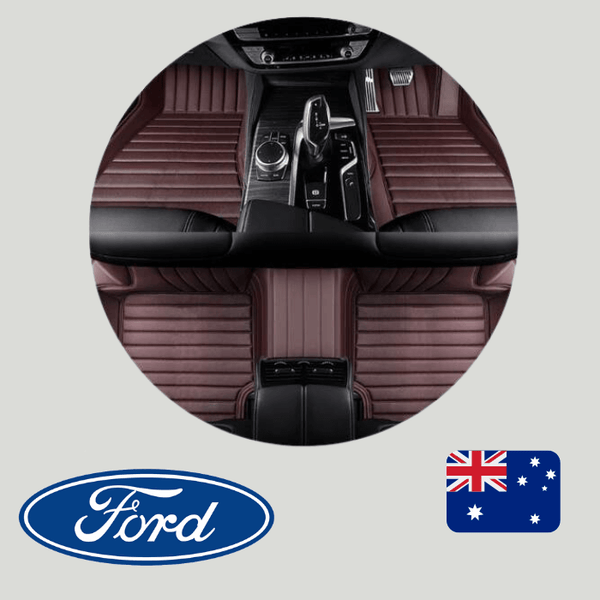 CarLux™ Custom Made Nappa PU Leather Car Floor Mats for Ford