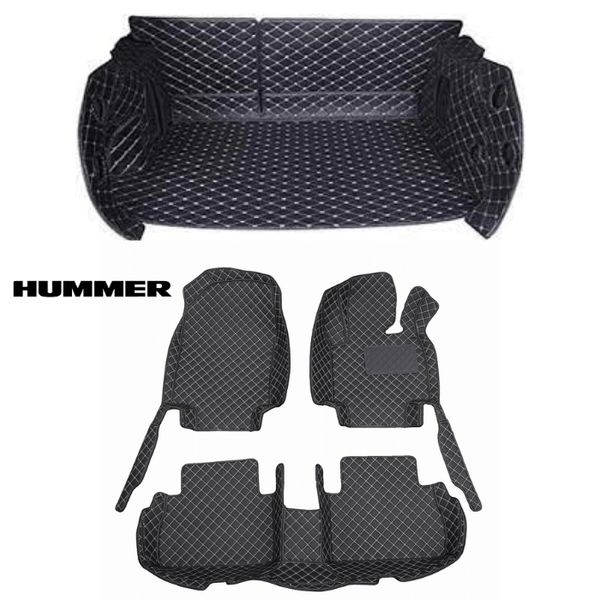 CarLux™ Complete Floor Protection Set: 3D Boot Liner and Car Mats For Your Hummer