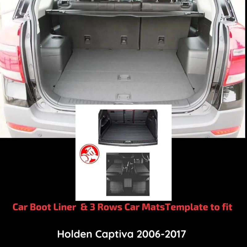 CarLux™ Complete Floor Protection Set Nappa PU 3D Boot Liner and Car Mats For Your Holden