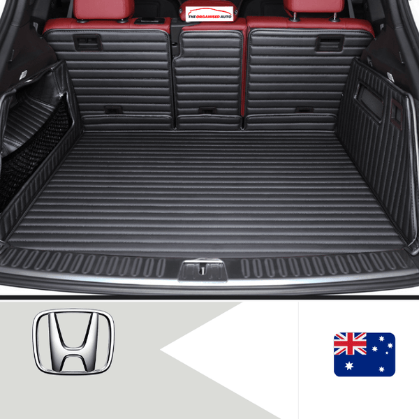 CarLux™  Custom Made Nappa PU Leather Trunk Boot Mats Liner For Honda