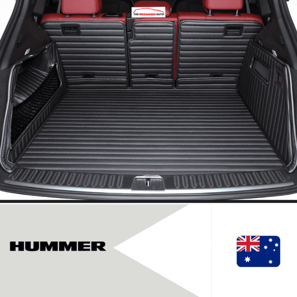CarLux™ Custom Made Nappa PU Leather Trunk Boot Mats Liner For Hummer