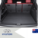 CarLux™  Custom Made Nappa PU Leather Trunk Boot Mats Liner For Hyundai