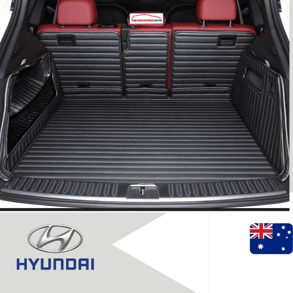CarLux™ Custom Made Nappa PU Leather Trunk Boot Mats Liner For Hyundai