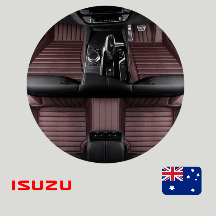 CarLux™ Custom Made Nappa PU Leather Car Floor Mats for Isuzu