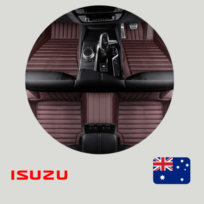 CarLux™  Custom Made Nappa PU Leather Car Floor Mats for Isuzu