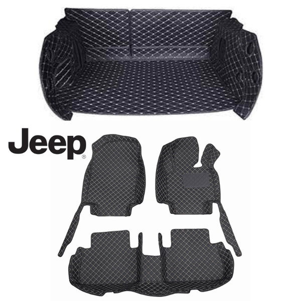 CarLux™ Complete Floor Protection Set: 3D Boot Liner and Car Mats For Your Jeep