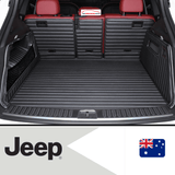 CarLux™  Custom Made Nappa PU Leather Trunk Boot Mats Liner For Jeep