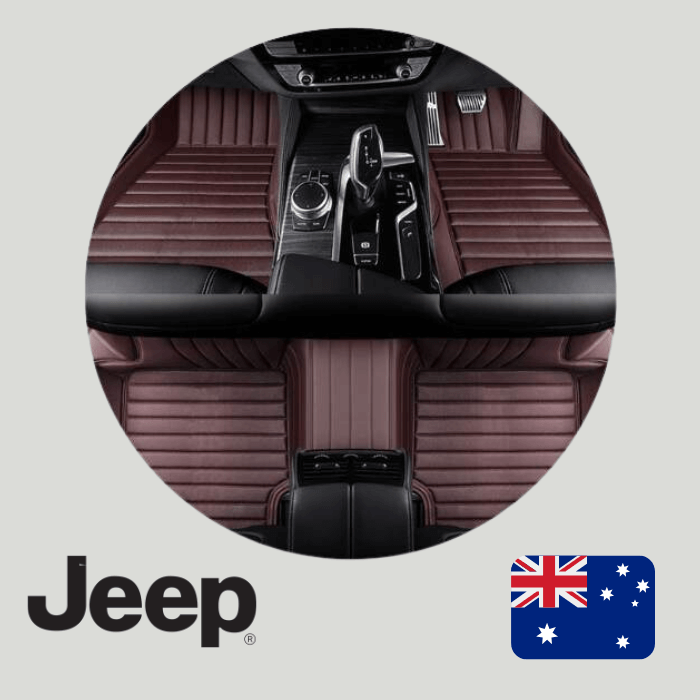 CarLux™ Custom Made Nappa PU Leather Car Floor Mats for Jeep