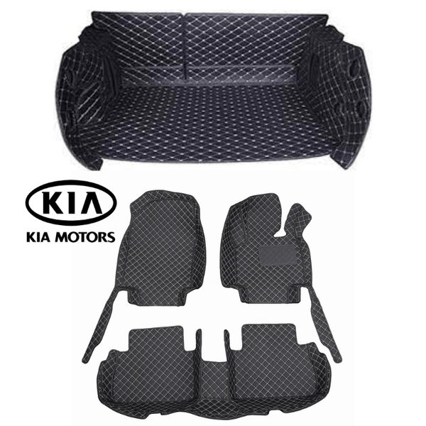 CarLux™ Complete Floor Protection Set: 3D Boot Liner and Car Mats For Your Kia