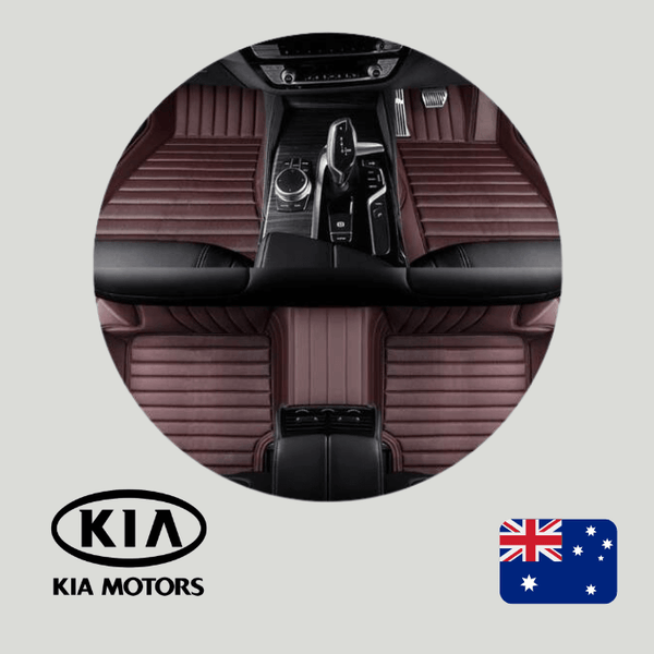 CarLux™ Custom Made Nappa PU Leather Car Floor Mats for KIA