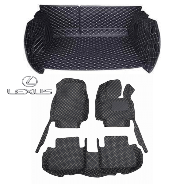 CarLux™ Complete Floor Protection Set: 3D Boot Liner and Car Mats For Your Lexus