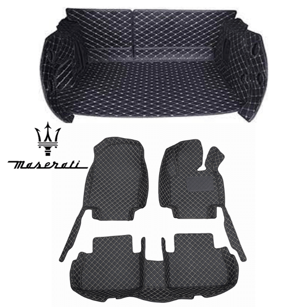 CarLux™ Complete Floor Protection Set: 3D Boot Liner and Car Mats For Your Maserati