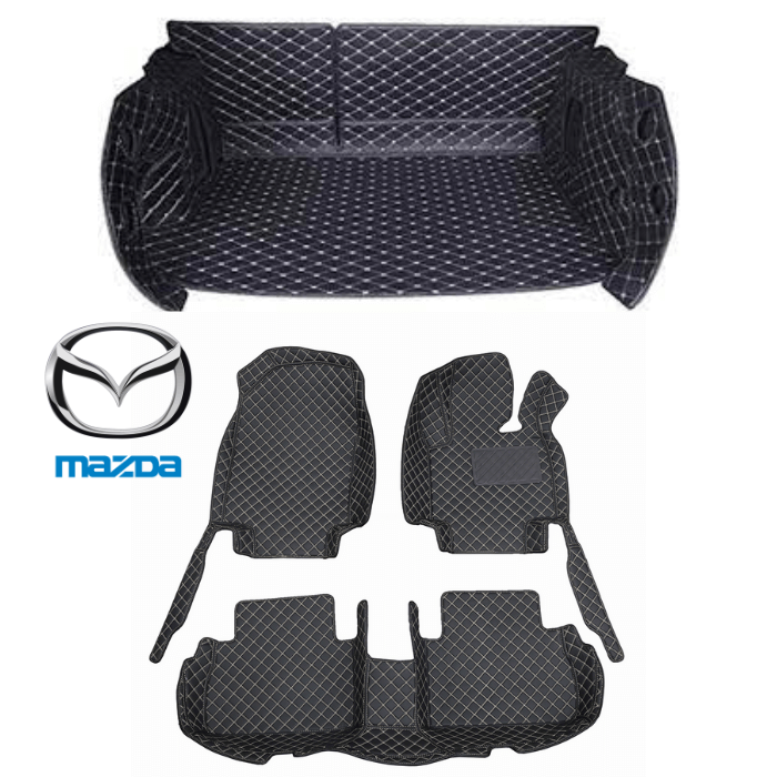 CarLux™ Complete Floor Protection Set: 3D Boot Liner and Car Mats For Your Mazda