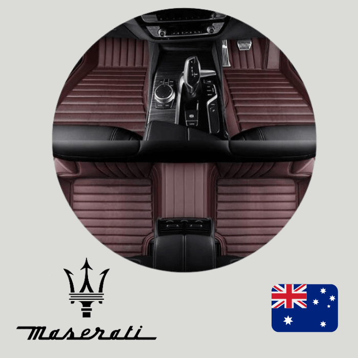 CarLux™ Custom Made Nappa PU Leather Car Floor Mats for Maserati
