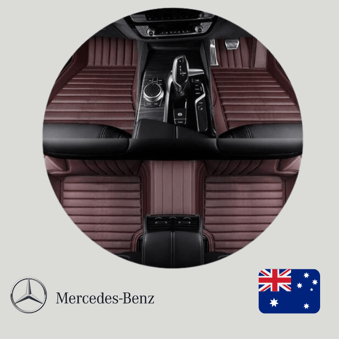 CarLux™ Custom Made Nappa PU Leather Car Floor Mats for Mercedes Benz