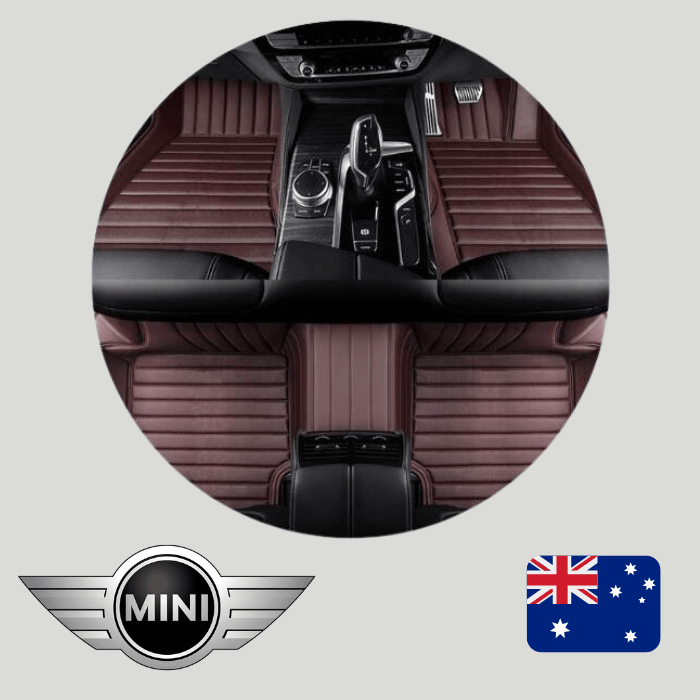 CarLux™ Custom Made Nappa PU Leather Car Floor Mats for Mini Cooper