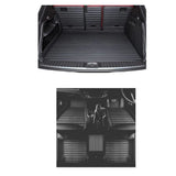 CarLux™ Complete Floor Protection Set Nappa PU 3D Boot Liner and Car Mats For Your Skoda