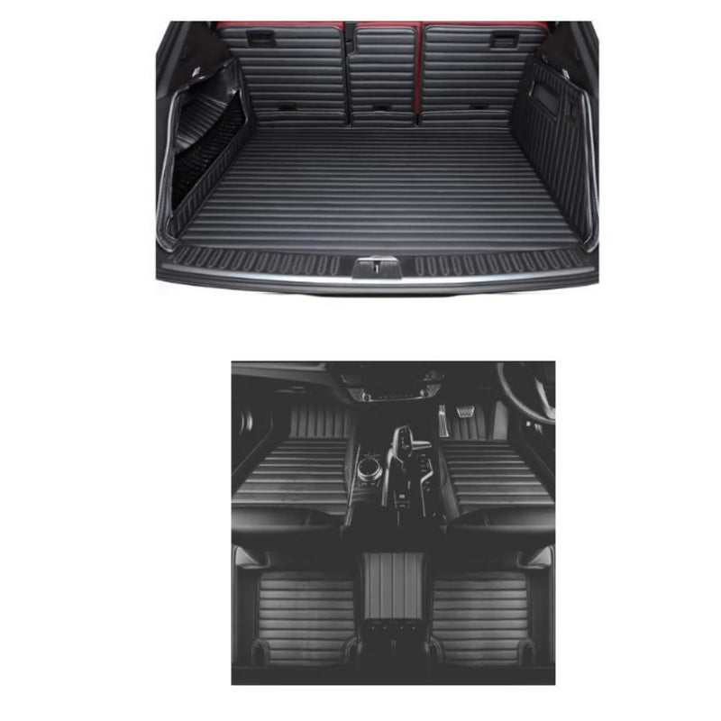 CarLux™ Complete Floor Protection Set Nappa PU 3D Boot Liner and Car Mats For Your Audi