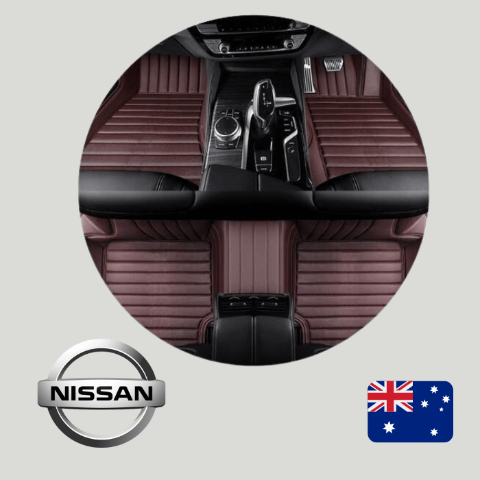 CarLux™  Custom Made Nappa PU Leather Car Floor Mats for Nissan