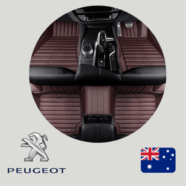 CarLux™ Custom Made Nappa PU Leather Car Floor Mats for Peugeot