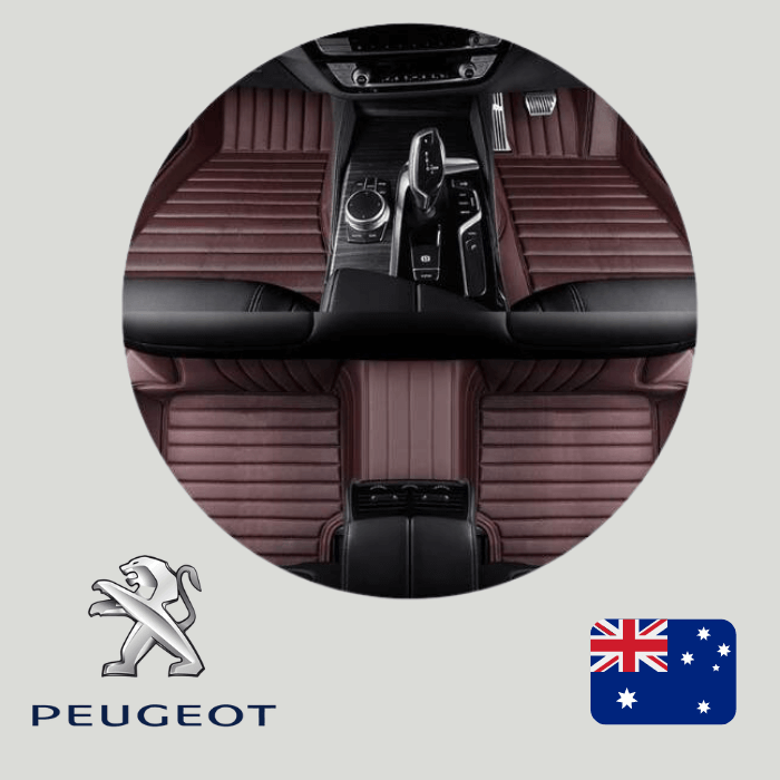 CarLux™  Custom Made Nappa PU Leather Car Floor Mats for Peugeot