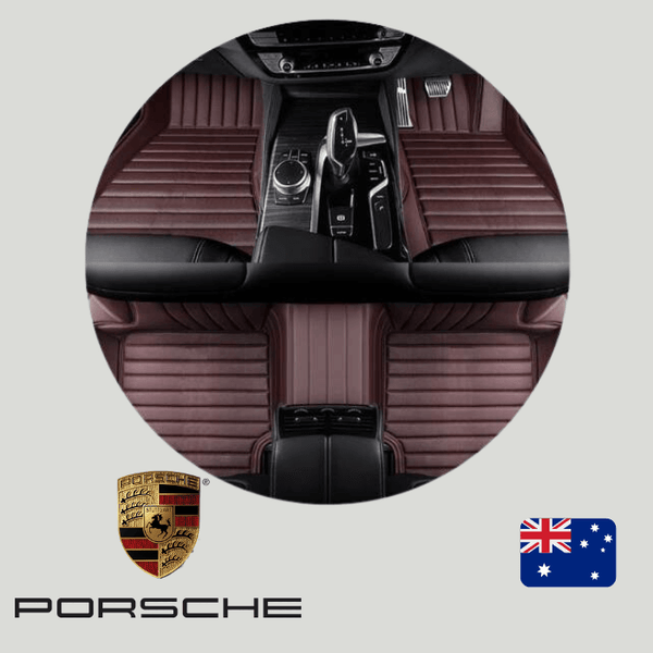 CarLux™ Custom Made Nappa PU Leather Car Floor Mats for Porsche