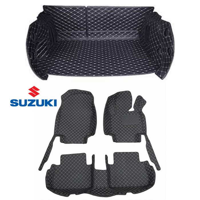 CarLux™ Complete Floor Protection Set: 3D Boot Liner and Car Mats For Your Suzuki