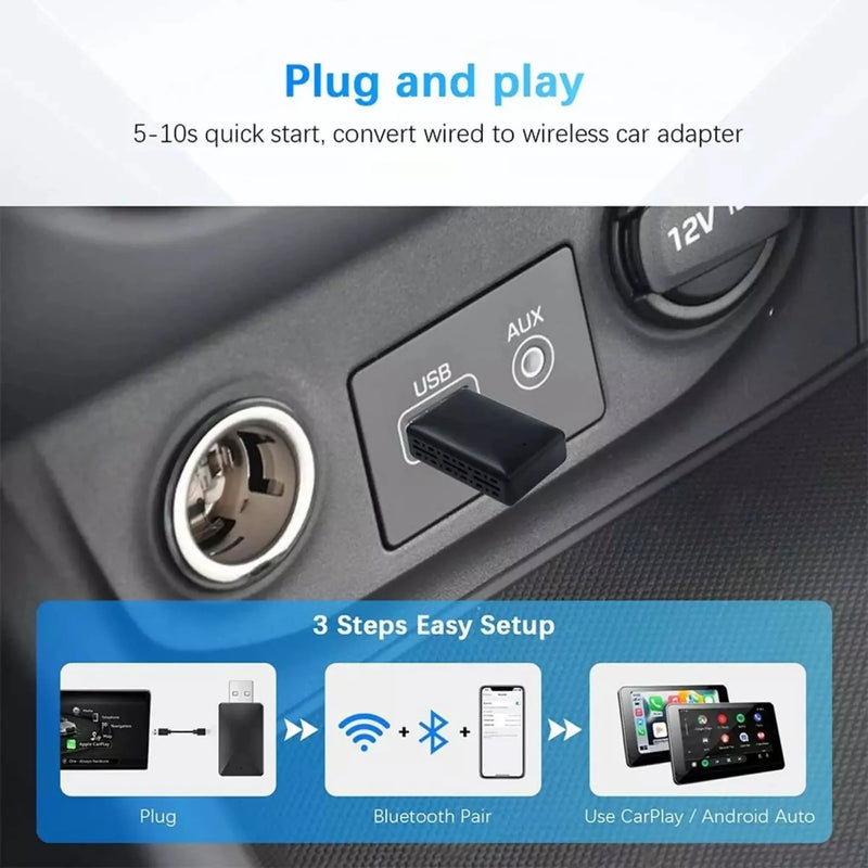 Mini 2 in 1 Wireless For Apple Carplay Android Auto Adapter – The ...