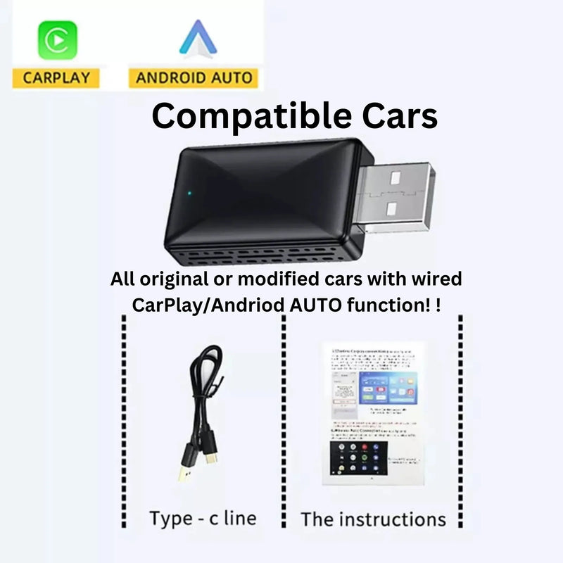 Mini 2 in 1 Wireless For Apple Carplay Android Auto Adapter – The ...