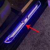 4x LED Flowing Light Door Sill Trims Bar For Car Plate Pedal