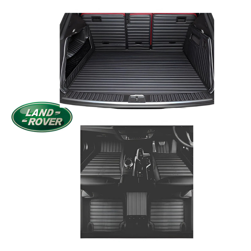 CarLux™ Complete Floor Protection Set Nappa PU 3D Boot Liner and Car Mats For Your Land Rover