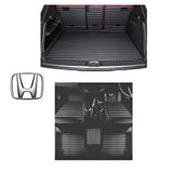 CarLux™ Complete Floor Protection Set Nappa PU 3D Boot Liner and Car Mats For Your Honda