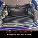 CarLux™ Custom Made Nappa PU Leather Trunk Boot Mats Liner For Maserati