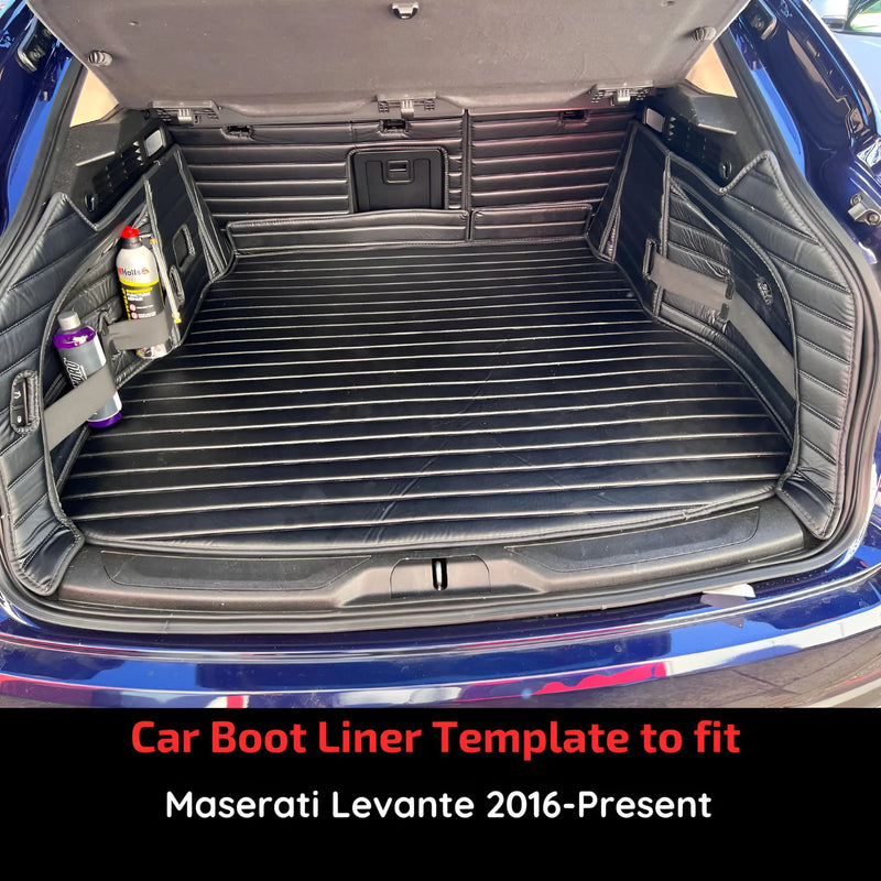 CarLux™ Custom Made Nappa PU Leather Trunk Boot Mats Liner For Maserati