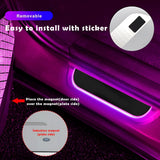 4x LED Flowing Light Door Sill Trims Bar For Car Plate Pedal