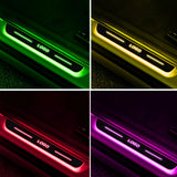 4x LED Flowing Light Door Sill Trims Bar For Car Plate Pedal