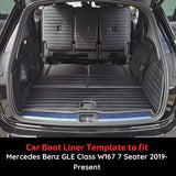 CarLux™ Custom Made Nappa PU Leather Trunk Boot Mats Liner For Mercedes Benz