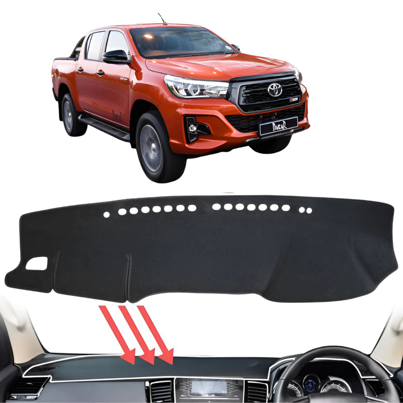 CarLux™ Black Dash Mat for Toyota Hilux