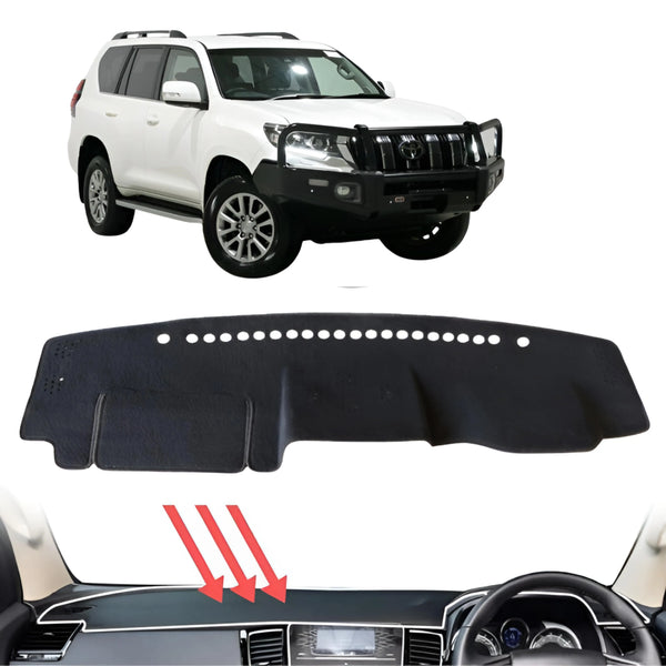 CarLux™ Black Dash Mat for Toyota Landcruiser Prado